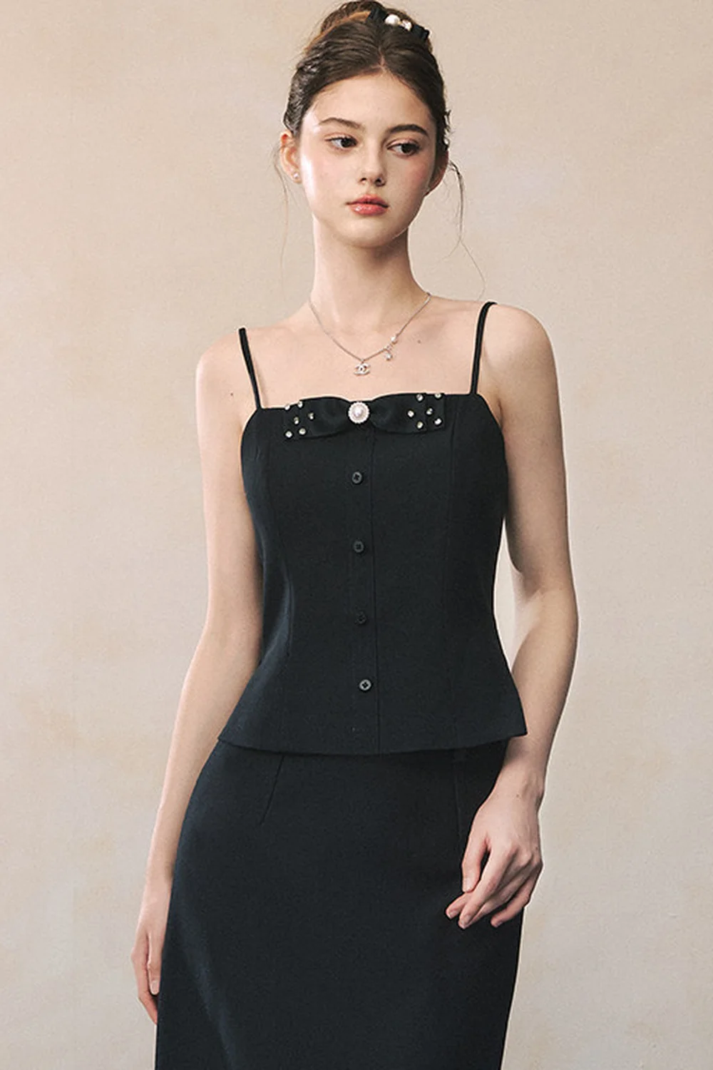 Elegant Black Suit with Waistcoat Blazer Set-Up - kasudy