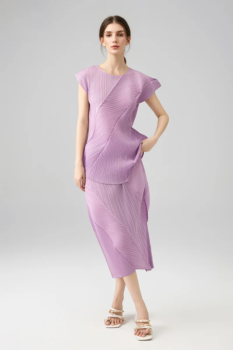 Pleated Cap-Sleeve Top - kasudy