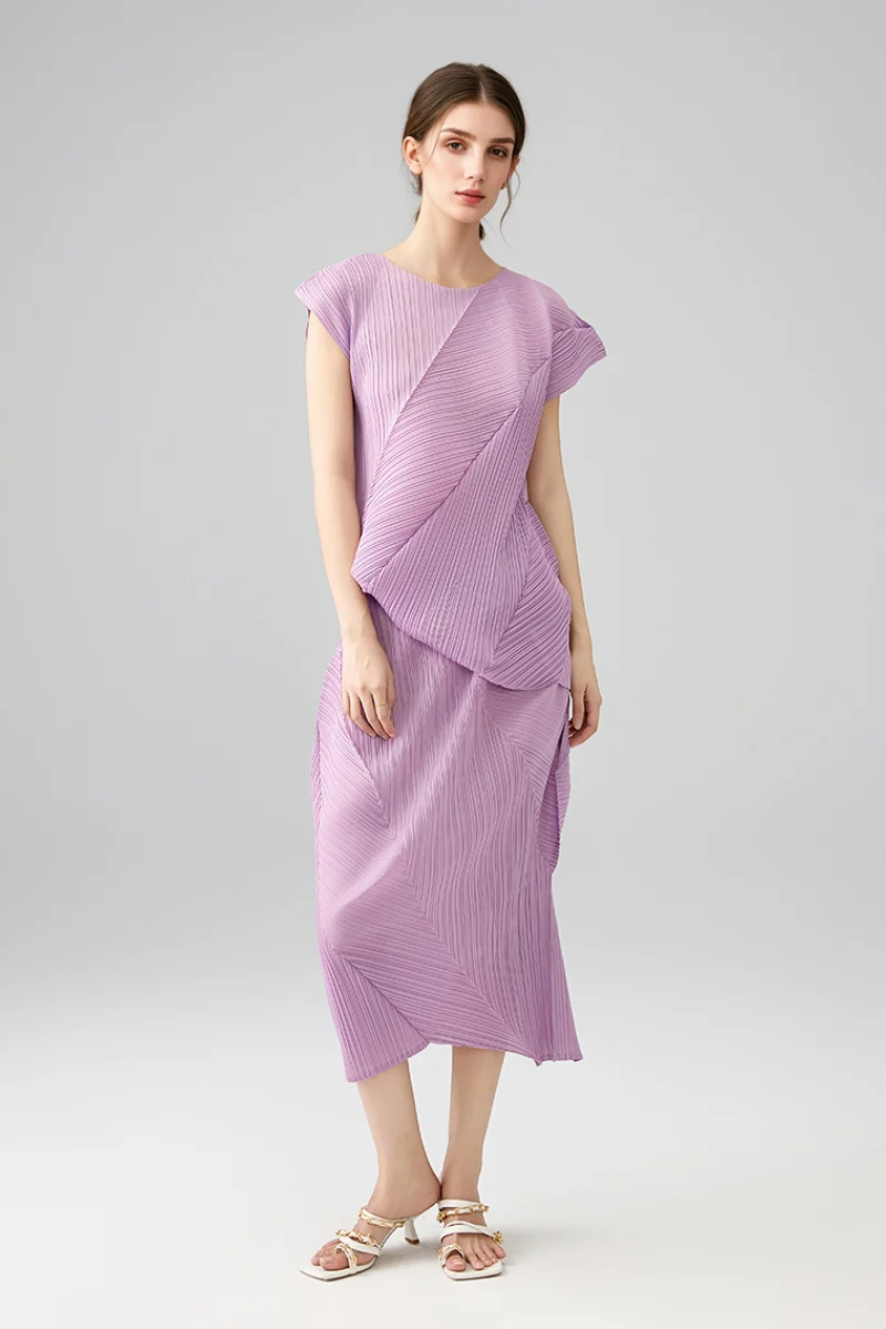 Pleated Cap-Sleeve Top - kasudy