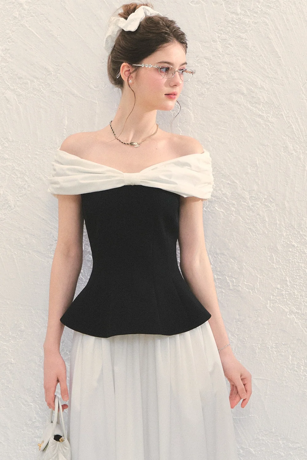 Off-Shoulder Peplum Top - kasudy