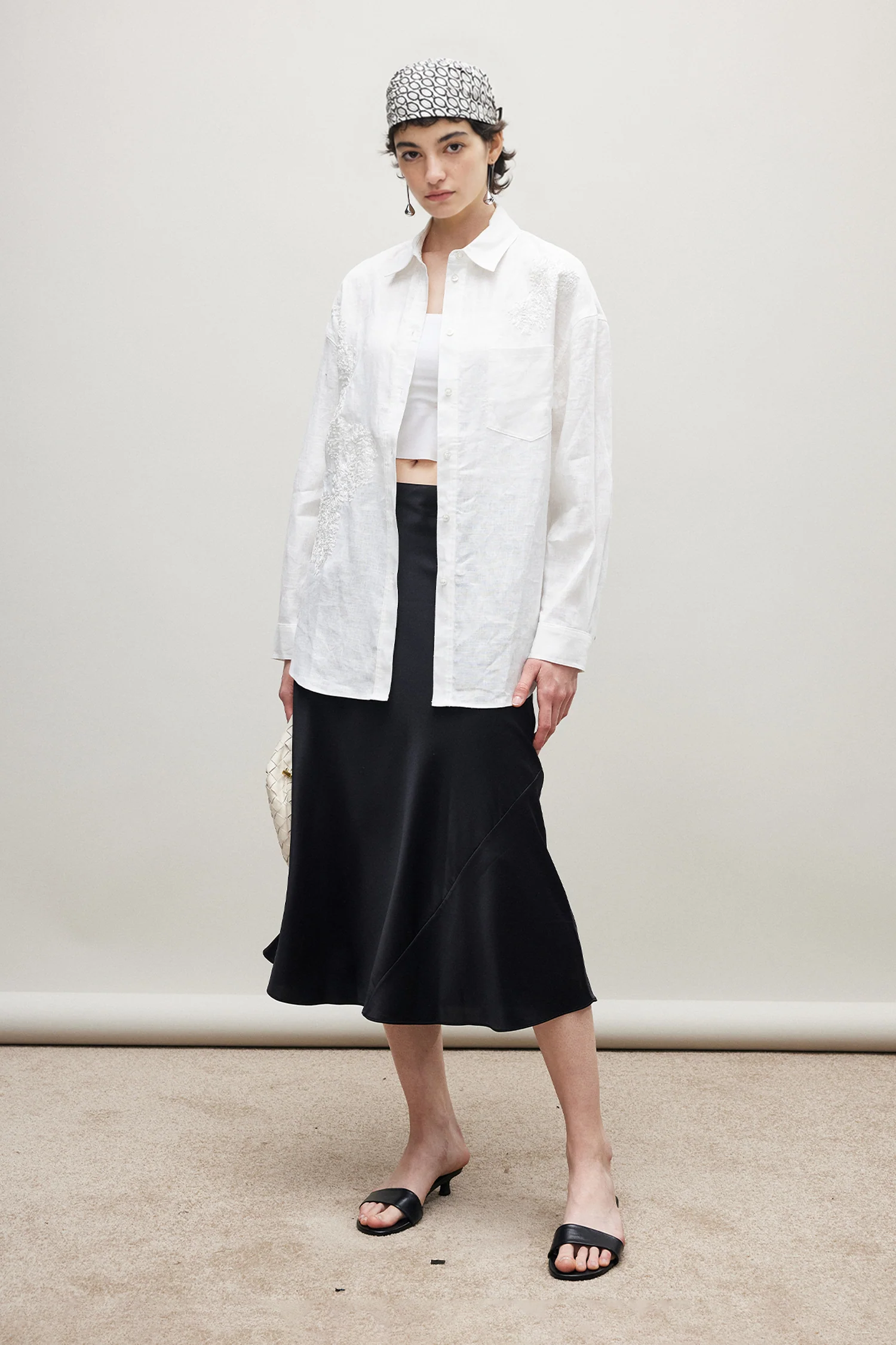 100% Linen Breathable Floral Embroidered Shirt - kasudy